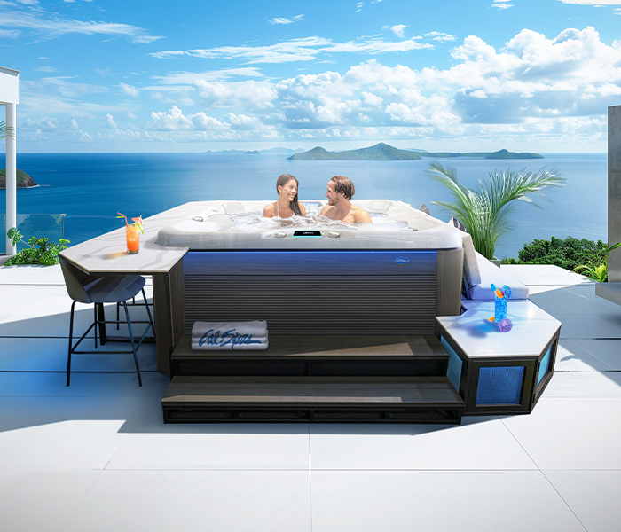 Calspas hot tub being used in a family setting - Charlotte Hall